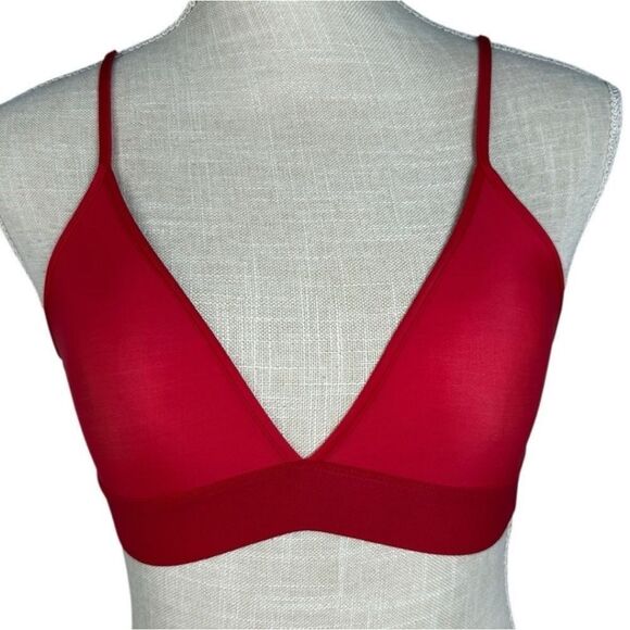 Pepper Ultra Fine Triangle Bralette Red Cayenne XXSMALL NWT - Picture 1 of 11
